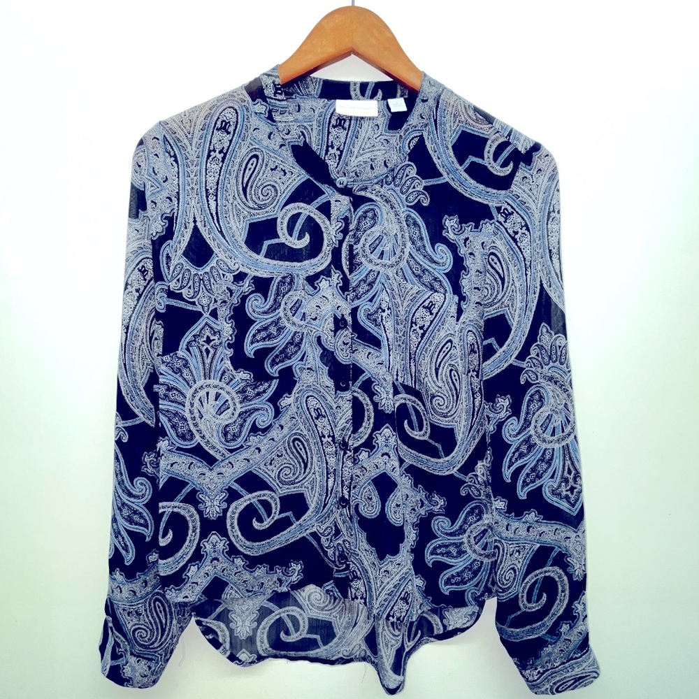 New York & Company sheer dress blouse